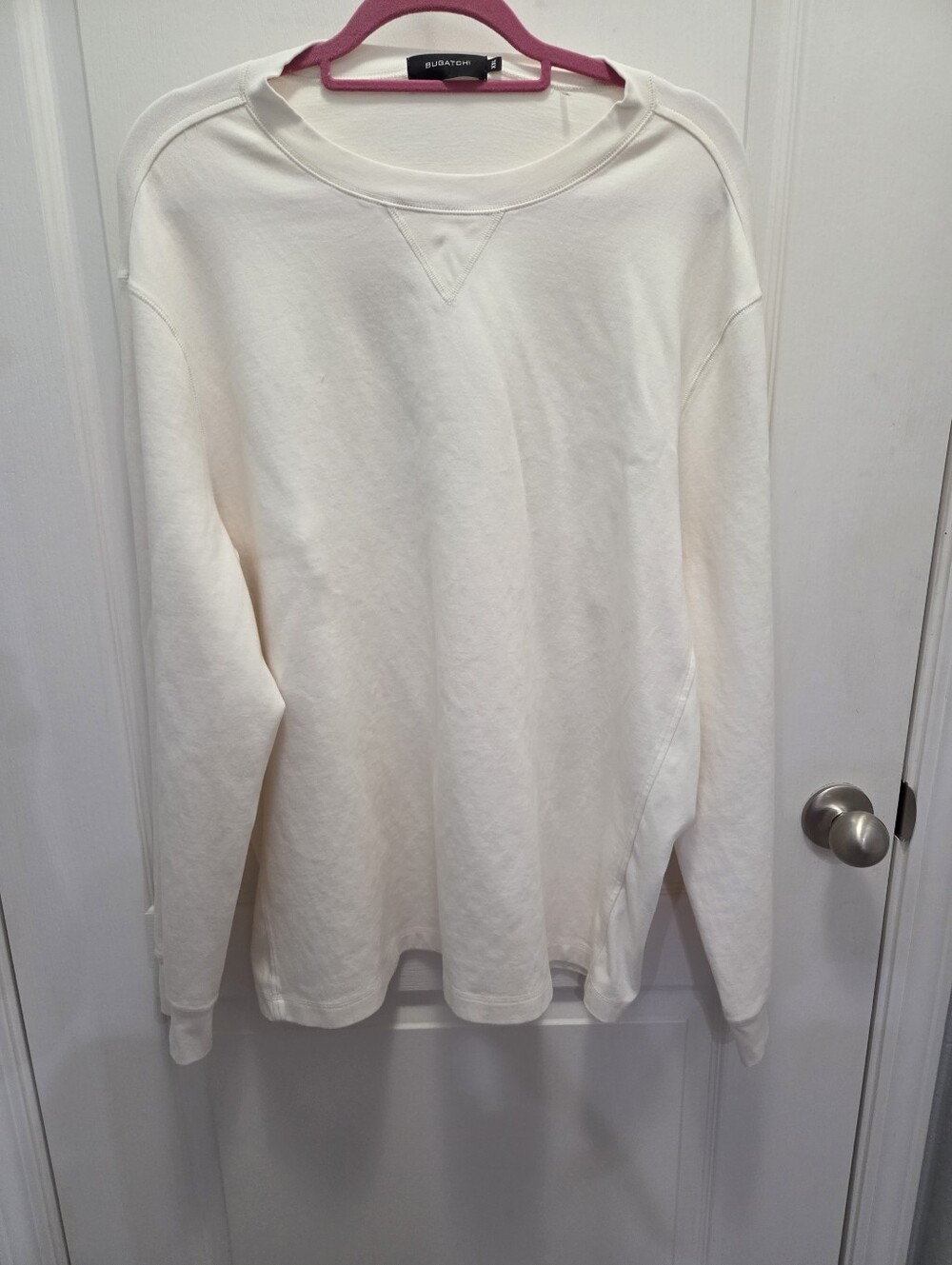 Bugatchi Off-White Pullover Sweatshirt Luxery Italian Indpired Sz XXL